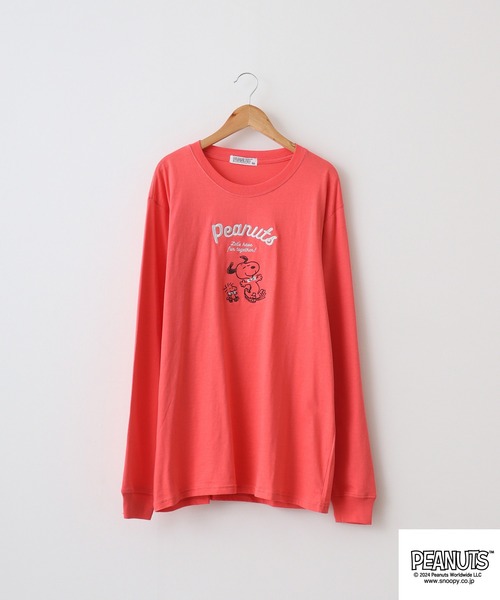 PEANUTS(ピーナッツ)の「PEANUTS ゴールド刺繍Tシャツ(Tシャツ/カットソー・メンズ・オレンジ系/ネイビー/チャコール/ホワイト系/カーキ/オフホワイト・M/L/LL)」の11枚目の写真