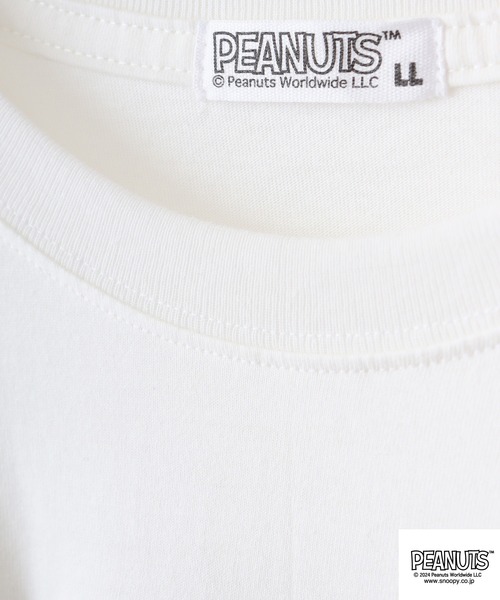 PEANUTS(ピーナッツ)の「PEANUTS ゴールド刺繍Tシャツ(Tシャツ/カットソー・メンズ・オレンジ系/ネイビー/チャコール/ホワイト系/カーキ/オフホワイト・M/L/LL)」の13枚目の写真
