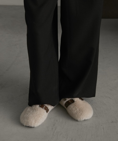 フェイクファーベルトシューズ（モカシン/デッキシューズ）｜Aunt Marie's（アントマリーズ）