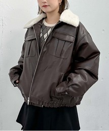 archives | 衿ファーフェイクレザー中綿ブルゾン(ブルゾン)