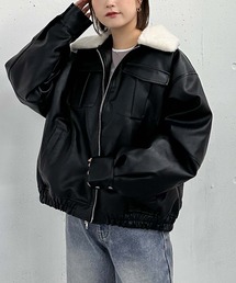 archives | 衿ファーフェイクレザー中綿ブルゾン(ブルゾン)