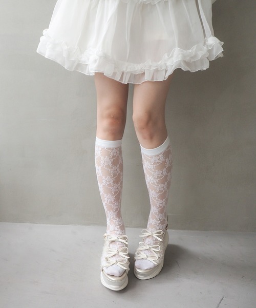 byあしながおじさん（バイアシナガオジサン）の「厚底グリッターリボンサンダル　8990007（サンダル・レディース・ピンク/ブラック/アイボリー/シルバー/ライトブルー/ピンクベージュ/ブラック系その他/オフホワイト・S/M/L/LL）」の12枚目の写真