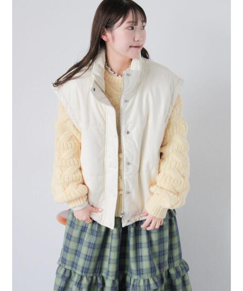 ehka sopo（エヘカソポ）の「2wayエコレザー中綿ジャケット（ノー