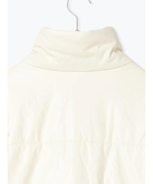 ehka sopo(エヘカソポ)の「2wayエコレザー中綿ジャケット(ノーカラージャケット・レディース・ブラウン/ブラック/オフホワイト・F)」の20枚目の写真