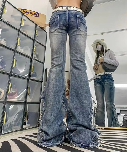 SEVENDAYS=SUNDAY　COTTON USAフレアデニムパンツ　L SEVENDAYS=SUNDAYCOTTON USAフレアデニムパンツL