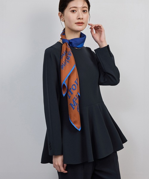 ROPE'（ロペ）の「トリアセダブルクロスペプラムブラウス/イージーケア（シャツ/ブラウス・レディース・ベージュ/ネイビー・36/38）」の10枚目の写真