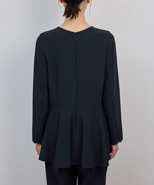 ROPE'（ロペ）の「トリアセダブルクロスペプラムブラウス/イージーケア（シャツ/ブラウス・レディース・ベージュ/ネイビー・36/38）」の13枚目の写真