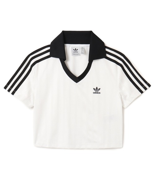 adidas メッシュポロドレス ホワイト adidas V-NECK POLO / アディダス ブイ ネック ポロ（ポロシャツ