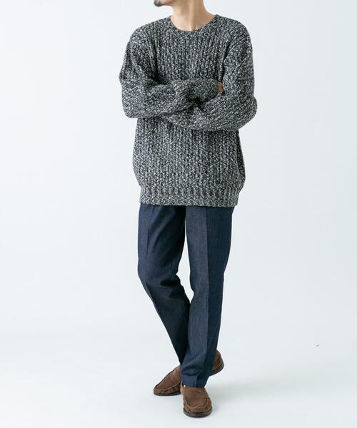 セール】『WEB限定』『XLサイズあり』スラブリブクルーネックニット