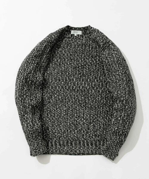 美品✨STONE  リブ編みニットセーター ブラック Sサイズ STONE ISLAND (ストーンアイランド) ウール リブ編み フルジップ