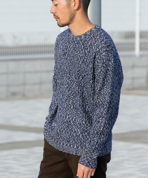 URBAN RESEARCH ROSSO MEN(アーバンリサーチロッソメン)の「『WEB限定』『XLサイズあり』スラブリブクルーネックニット(ニット/セーター・メンズ・ブラック/グレー/ネイビー/ブラウン・SMALL/MEDIUM/LARGE/X-LARGE)」の13枚目の写真