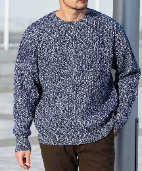 URBAN RESEARCH ROSSO MEN(アーバンリサーチロッソメン)の「『WEB限定』『XLサイズあり』スラブリブクルーネックニット(ニット/セーター・メンズ・ブラック/グレー/ネイビー/ブラウン・SMALL/MEDIUM/LARGE/X-LARGE)」の14枚目の写真