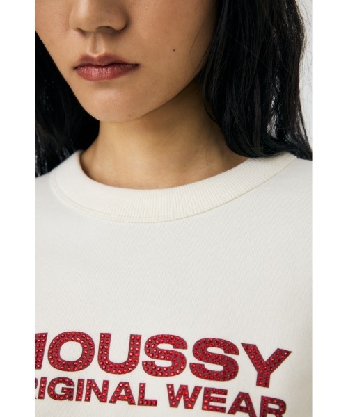 MOUSSY（マウジー）の「RHINESTONE MOUSSY POJ（スウェット