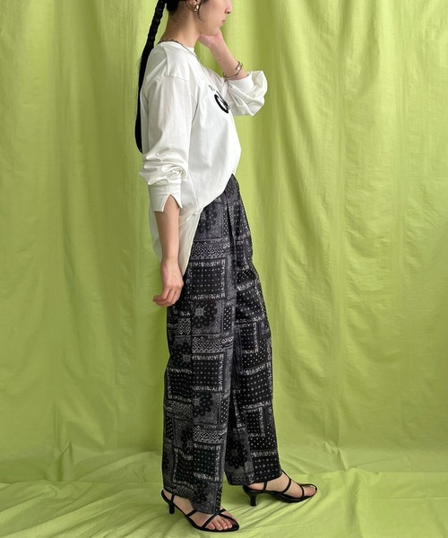 LHELBIE(レルビエ)の「バンダナプリントパンツ(その他パンツ・レディース・ブラック/ブラウン/ライトグレー・M)」の19枚目の写真