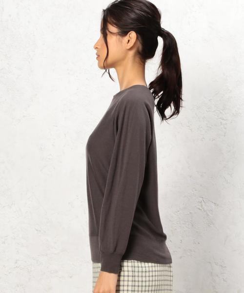 green label relaxing（グリーンレーベルリラクシング）の「■■■CR W ドルマン プルオーバー ニット 16G（ニット/セーター・レディース・オフホワイト/モカ/ネイビー・フリー）」の11枚目の写真