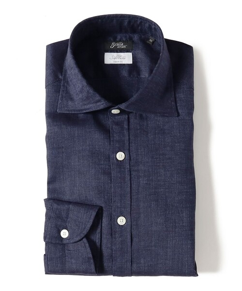 BRILLA per il gusto(ブリッラペルイルグースト)の「リネン ナチュラルストレッチ ワイドカラーシャツ(シャツ/ブラウス・メンズ・ネイビー・XS/XL/L/S/M)」の13枚目の写真
