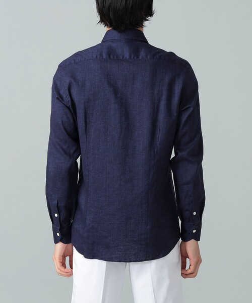 Fralbo napoli リネン ワイドカラーシャツ リネン ナチュラルストレッチ ワイドカラーシャツ（シャツ