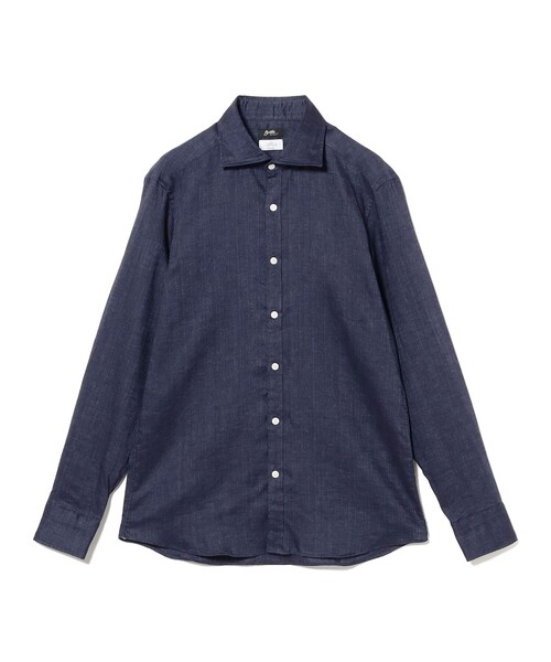 BRILLA per il gusto(ブリッラペルイルグースト)の「リネン ナチュラルストレッチ ワイドカラーシャツ(シャツ/ブラウス・メンズ・ネイビー・XS/XL/L/S/M)」の7枚目の写真