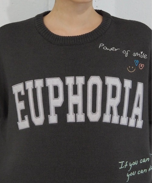 tiptop(ティップトップ)の「ラクガキ刺繍ロゴニットプルオーバー(ニット/セーター・レディース・チャコールグレー/ネイビー/アイボリー・FREE)」の10枚目の写真