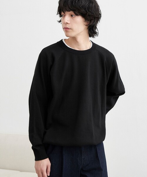 coen（コーエン）の「コンフォートニットプルオーバー（ニット/セーター・メンズ・ブラック/コバルトブルー/オフホワイト・L/M）」の2枚目の写真