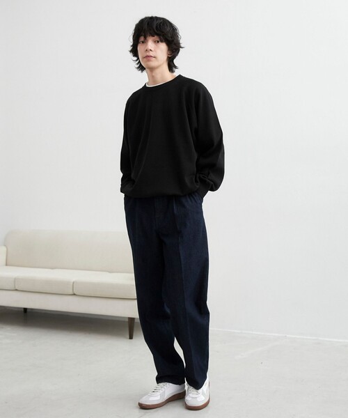 coen（コーエン）の「コンフォートニットプルオーバー（ニット/セーター・メンズ・ブラック/コバルトブルー/オフホワイト・L/M）」の7枚目の写真