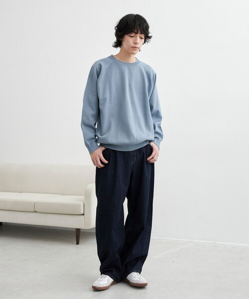 coen（コーエン）の「コンフォートニットプルオーバー（ニット/セーター・メンズ・ブラック/コバルトブルー/オフホワイト・L/M）」の13枚目の写真