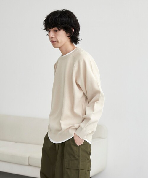 coen（コーエン）の「コンフォートニットプルオーバー（ニット/セーター・メンズ・ブラック/コバルトブルー/オフホワイト・L/M）」の20枚目の写真