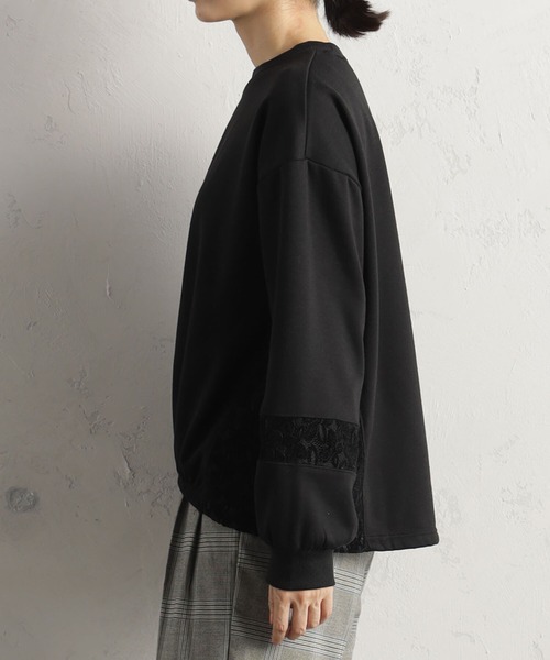 FOUND GOOD（ファウンドグッド）の「ウラシャギーレースキリカエPO（Tシャツ/カットソー・レディース・アイボリー/グレー系8/ブラック・S/M/L）」の5枚目の写真