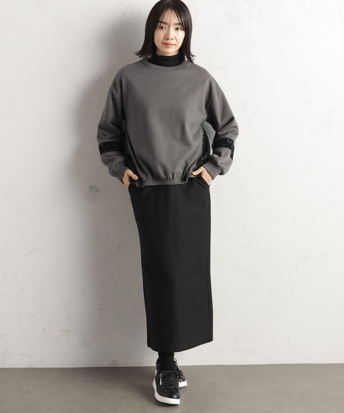 FOUND GOOD（ファウンドグッド）の「ウラシャギーレースキリカエPO（Tシャツ/カットソー・レディース・アイボリー/グレー系8/ブラック・S/M/L）」の8枚目の写真