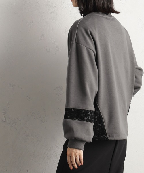 FOUND GOOD（ファウンドグッド）の「ウラシャギーレースキリカエPO（Tシャツ/カットソー・レディース・アイボリー/グレー系8/ブラック・S/M/L）」の9枚目の写真