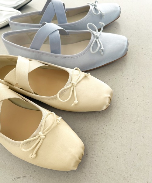 ORiental TRaffic(オリエンタルトラフィック)の「ゴムベルトサテンバレエシューズ 51113(バレエシューズ・レディース・ブラック/ブルー/ベージュ・40/38/39/41/42/35/36/37/34)」の15枚目の写真