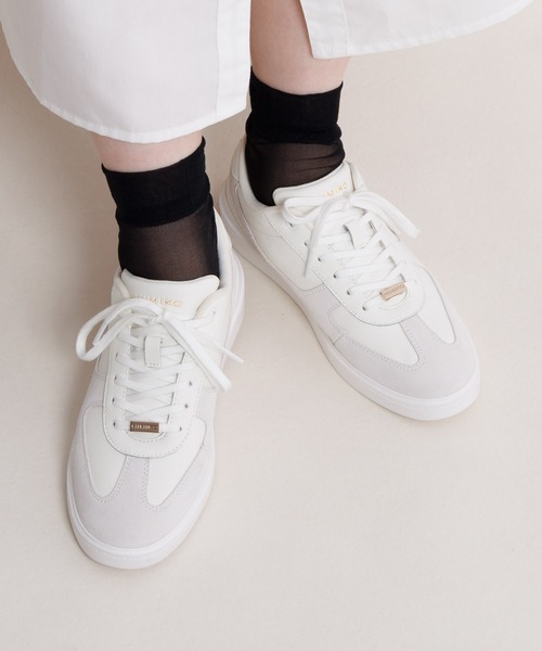 HIMIKO】【撥水】スエードコンビコートソールスニーカー/657101
