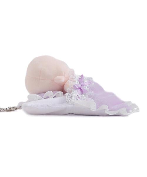 WEGO（ウィゴー）の「WEGO/ふわふわぬい布団キーホルダー【10cm】（フィギュア・レディース・ピンク/ホワイト/グリーン系その他/ライトパープル/サックスブルー/ワイン/イエロー系その他/ブラック・FREE）」の10枚目の写真