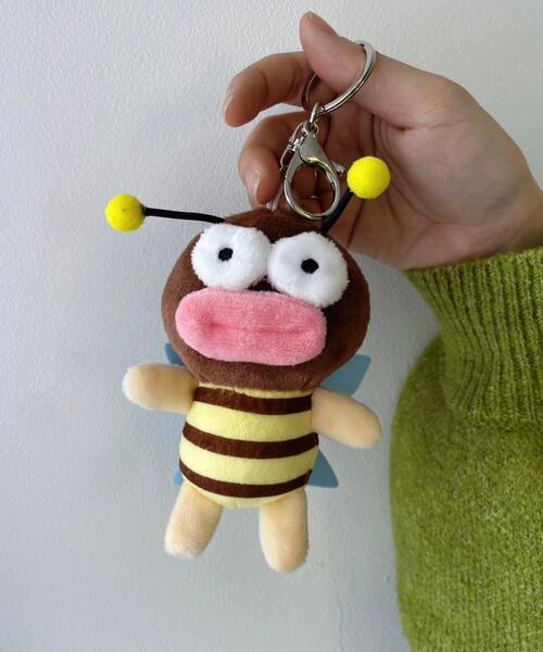 WEGO（ウィゴー）の「WEGO/スリムたらこみつばちぬいぐるみキーホルダー（キーホルダー・レディース・ブラウン/ブラック・FREE）」の7枚目の写真