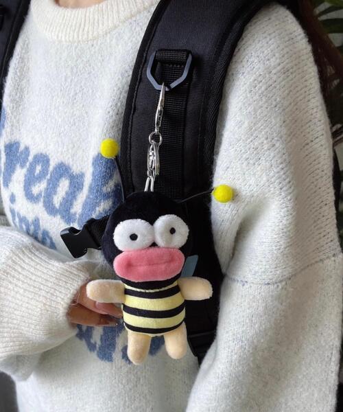 WEGO（ウィゴー）の「WEGO/スリムたらこみつばちぬいぐるみキーホルダー（キーホルダー・レディース・ブラウン/ブラック・FREE）」の4枚目の写真