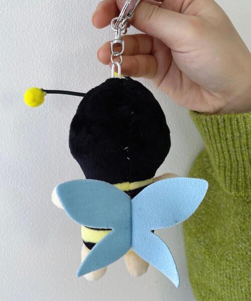WEGO（ウィゴー）の「WEGO/スリムたらこみつばちぬいぐるみキーホルダー（キーホルダー・レディース・ブラウン/ブラック・FREE）」の5枚目の写真