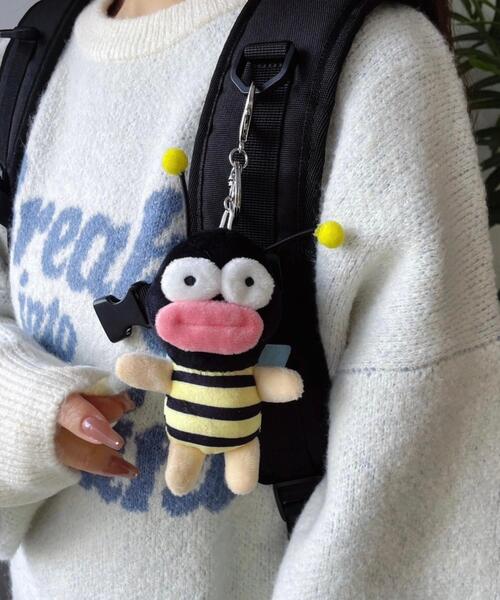 WEGO（ウィゴー）の「WEGO/スリムたらこみつばちぬいぐるみキーホルダー（キーホルダー・レディース・ブラウン/ブラック・FREE）」の6枚目の写真