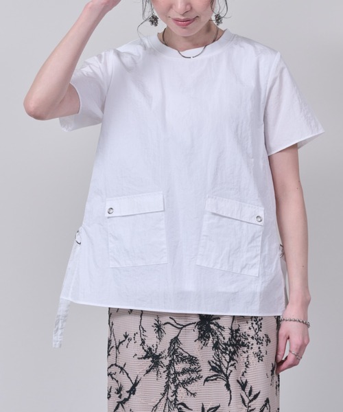 DOLLUPOOPS（ドールアップウップス）の「ミリタリーライクトップス（シャツ/ブラウス・レディース・カーキ/ホワイト・38）」の2枚目の写真