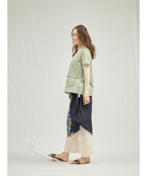 DOLLUPOOPS（ドールアップウップス）の「ミリタリーライクトップス（シャツ/ブラウス・レディース・カーキ/ホワイト・38）」の6枚目の写真