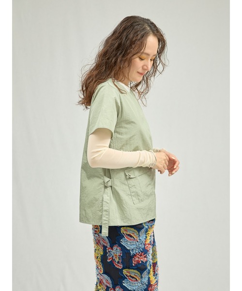 DOLLUPOOPS（ドールアップウップス）の「ミリタリーライクトップス（シャツ/ブラウス・レディース・カーキ/ホワイト・38）」の8枚目の写真