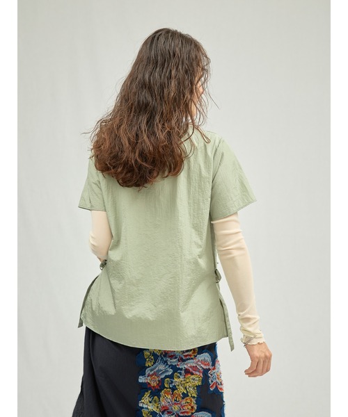 DOLLUPOOPS（ドールアップウップス）の「ミリタリーライクトップス（シャツ/ブラウス・レディース・カーキ/ホワイト・38）」の9枚目の写真