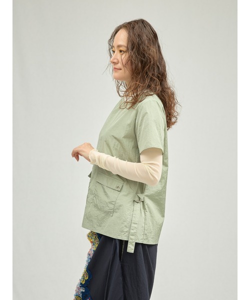 DOLLUPOOPS（ドールアップウップス）の「ミリタリーライクトップス（シャツ/ブラウス・レディース・カーキ/ホワイト・38）」の10枚目の写真