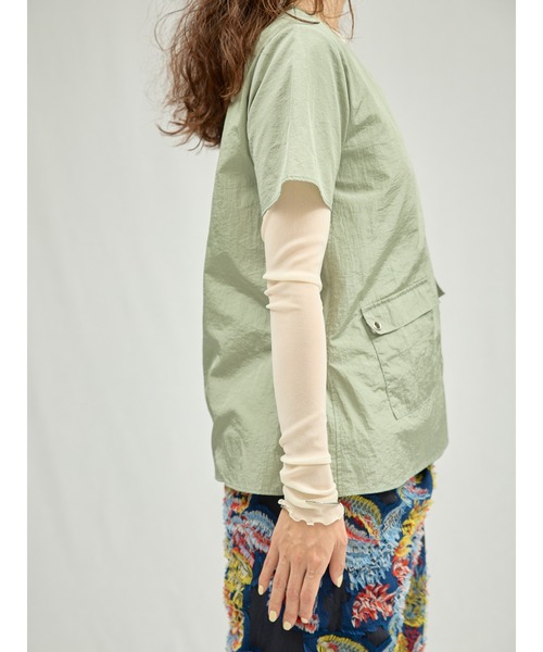 DOLLUPOOPS（ドールアップウップス）の「ミリタリーライクトップス（シャツ/ブラウス・レディース・カーキ/ホワイト・38）」の14枚目の写真