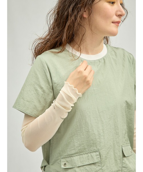 DOLLUPOOPS（ドールアップウップス）の「ミリタリーライクトップス（シャツ/ブラウス・レディース・カーキ/ホワイト・38）」の16枚目の写真