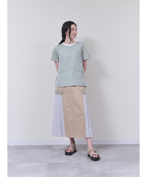 DOLLUPOOPS（ドールアップウップス）の「ミリタリーライクトップス（シャツ/ブラウス・レディース・カーキ/ホワイト・38）」の19枚目の写真