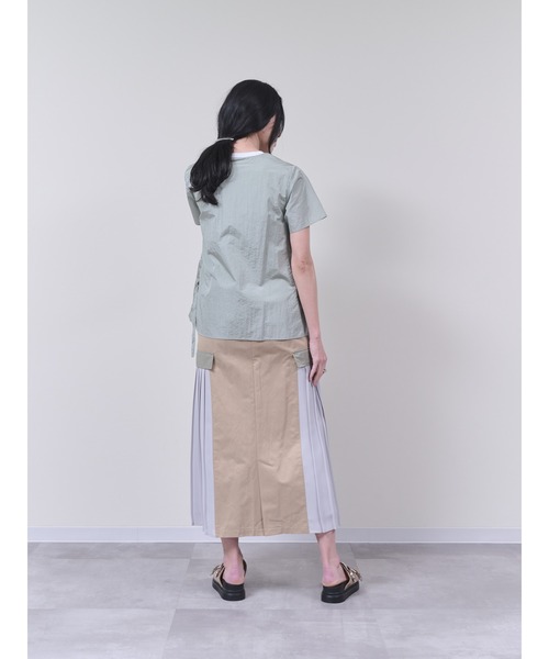 DOLLUPOOPS（ドールアップウップス）の「ミリタリーライクトップス（シャツ/ブラウス・レディース・カーキ/ホワイト・38）」の21枚目の写真