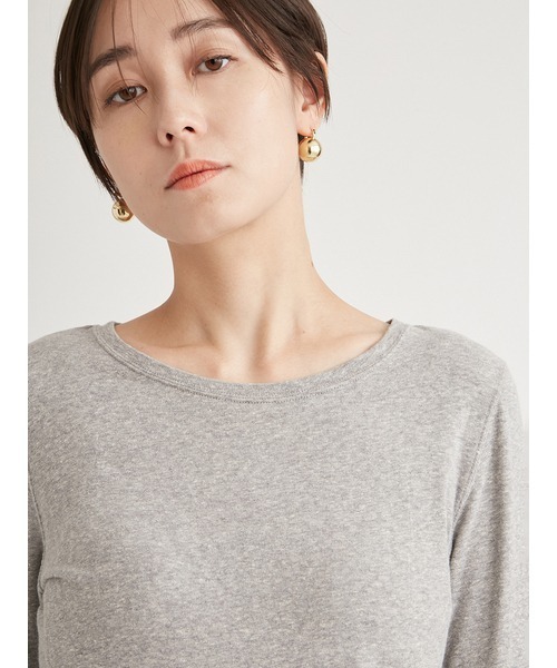 emmi(エミ)の「2wayスラブ天竺トップス(Tシャツ/カットソー・レディース・ブラック/ライム/ライトグレー/ホワイト・FREE)」の11枚目の写真