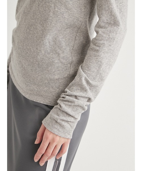 emmi(エミ)の「2wayスラブ天竺トップス(Tシャツ/カットソー・レディース・ブラック/ライム/ライトグレー/ホワイト・FREE)」の13枚目の写真