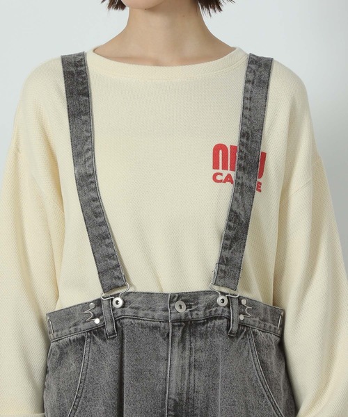 LAKOLE（ラコレ）の「2WAYデニムジャンスカ / 290786（ジャンパースカート・レディース・ブラック/ブルー・MEDIUM/LARGE）」の8枚目の写真