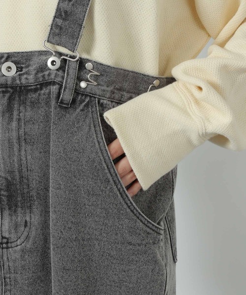 LAKOLE（ラコレ）の「2WAYデニムジャンスカ / 290786（ジャンパースカート・レディース・ブラック/ブルー・MEDIUM/LARGE）」の11枚目の写真